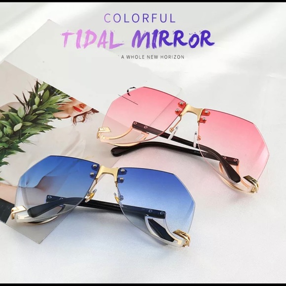🆕Irregular Rimless Sunglasses - Picture 2 of 4